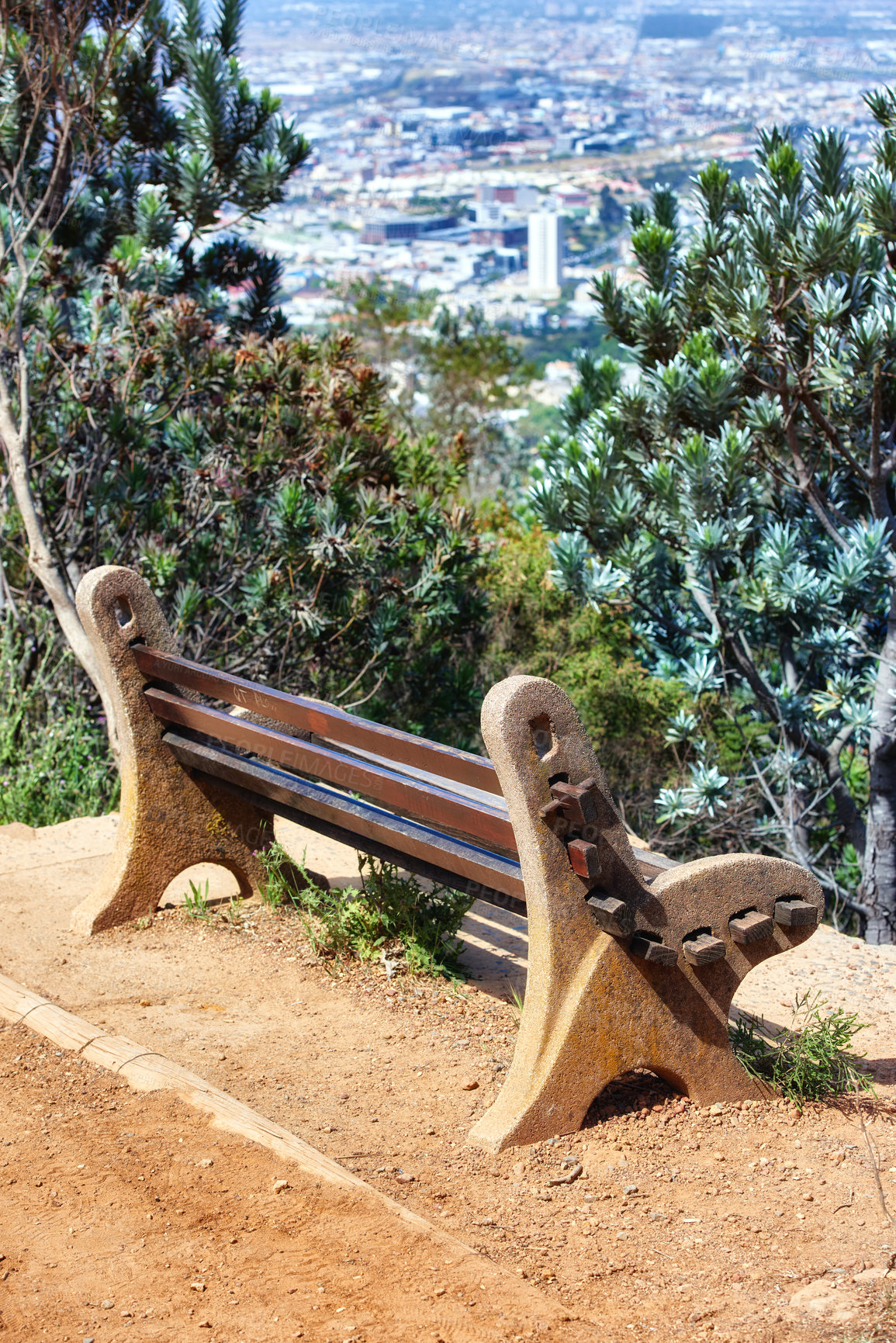 Buy stock photo Mountain trail - Table Mountain National Park, Cape Town, Western Province, South Africa