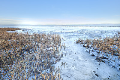 Buy stock photo Photos of Danish winter by the coast of Kattegat.