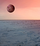 Artificial image of fantasy planet