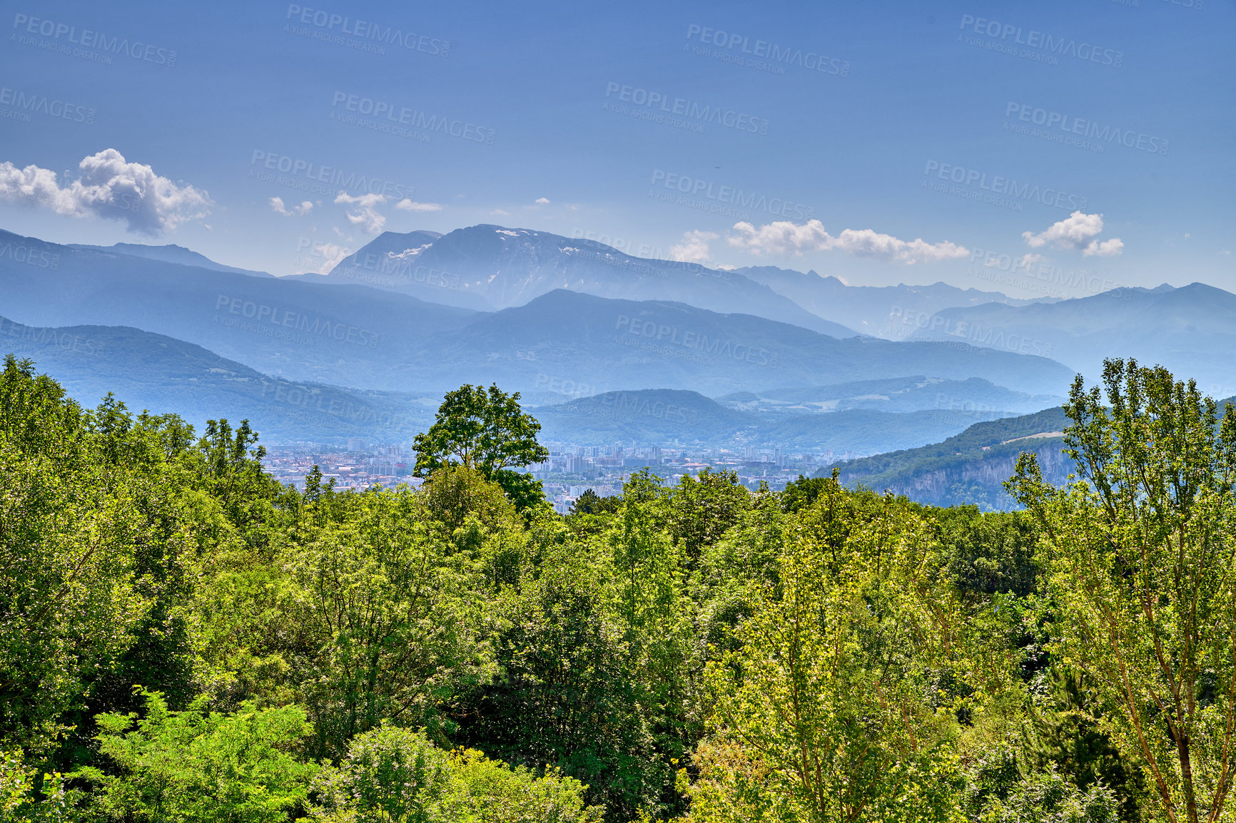 Buy stock photo A series of photos of countryside, farmland and forest close to Lyon, France