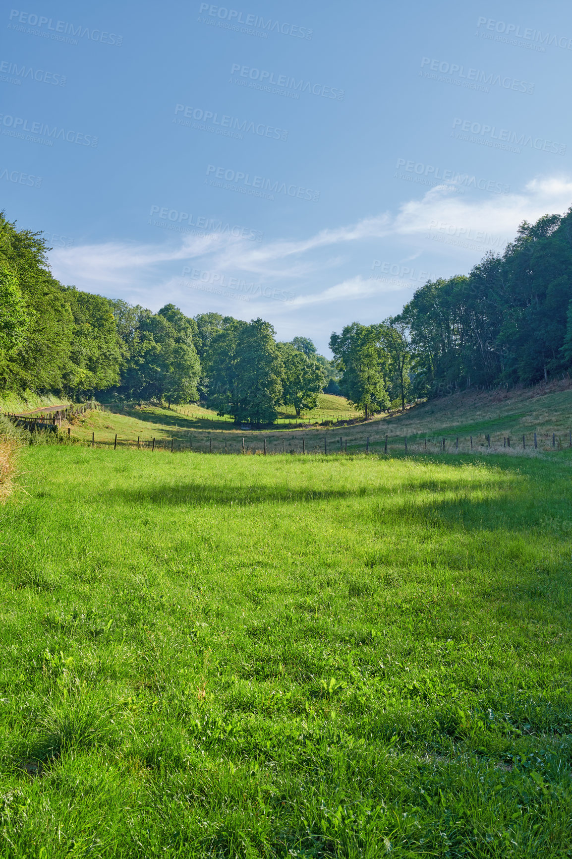 Buy stock photo A series of photos of countryside, farmland and forest close to Lyon, France