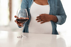 Alcohol can cause problems for the development of your baby