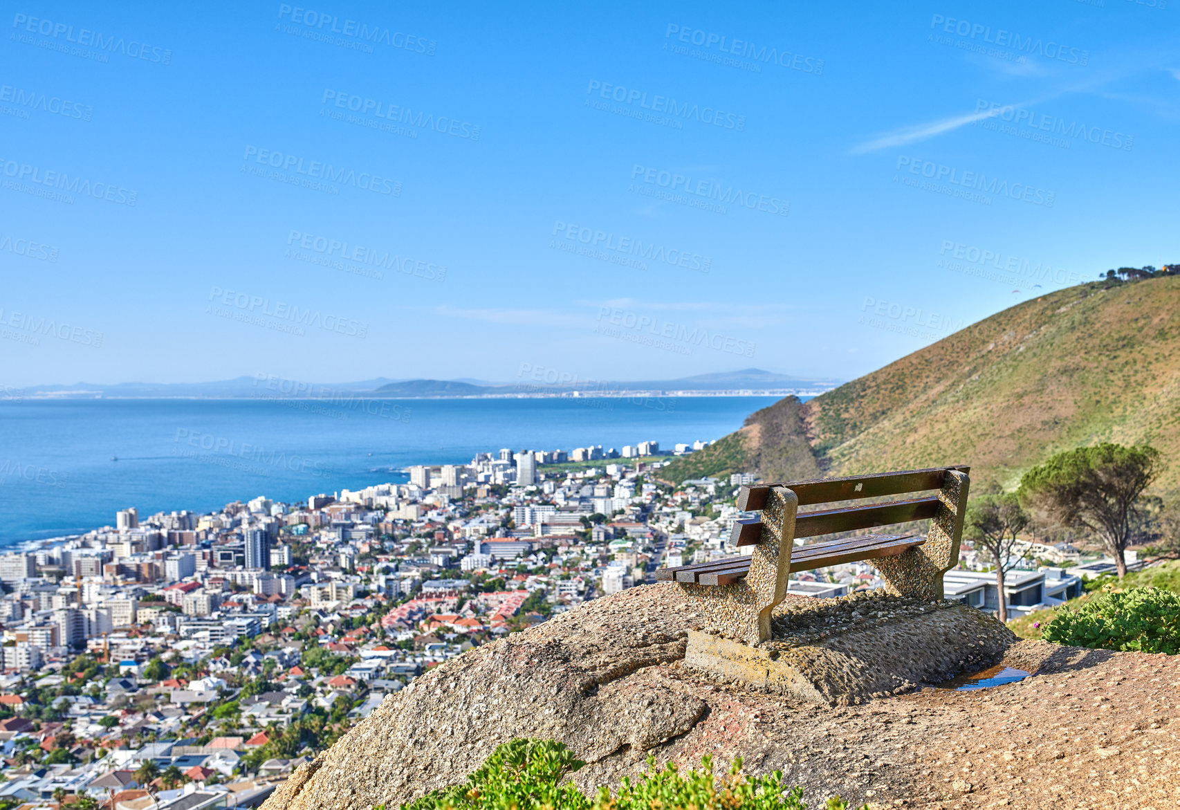 Buy stock photo Mountain trail - Table Mountain National Park, Cape Town, Western Province, South Africa