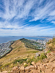 Aerial panorama photo of Cape Town