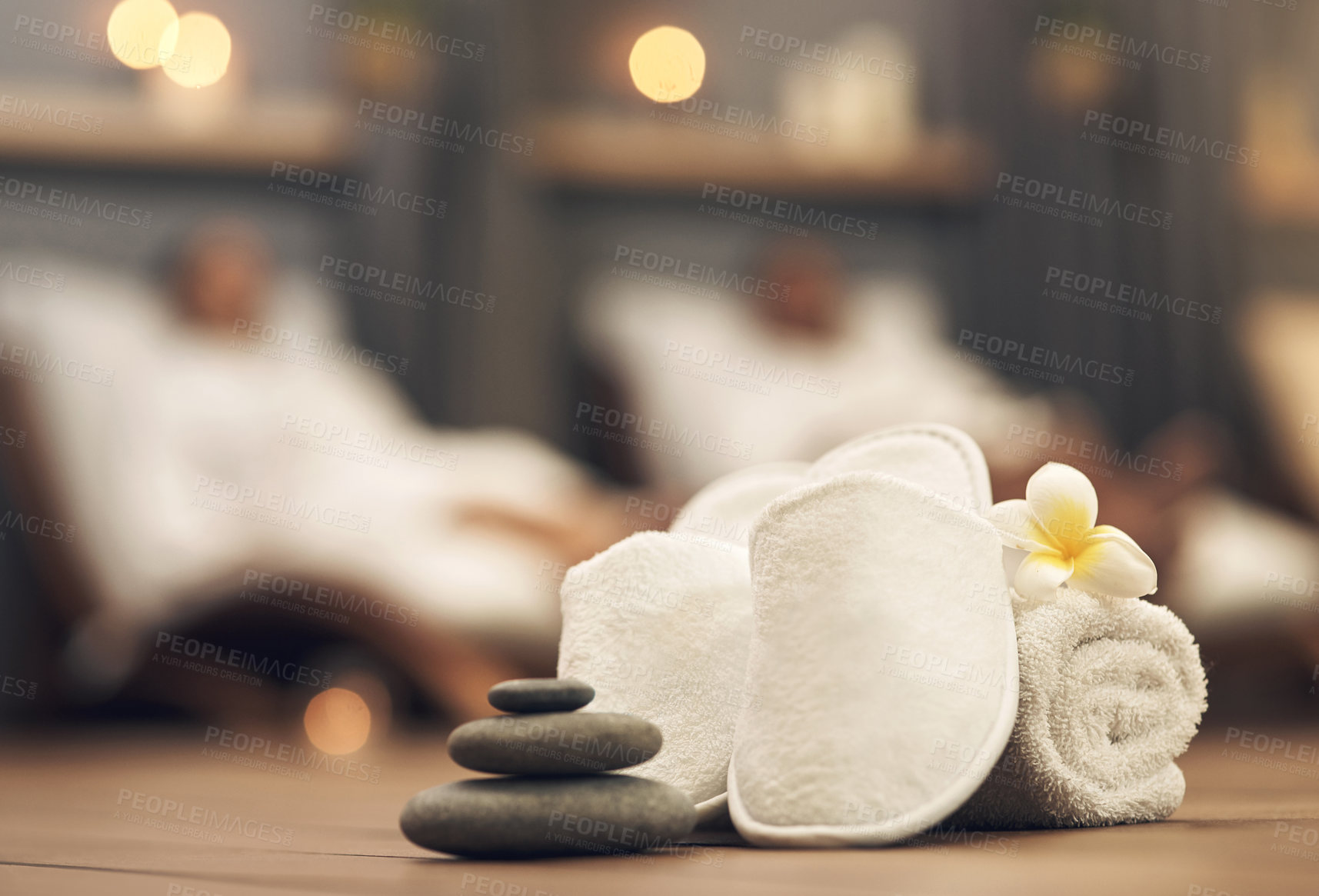 Buy stock photo Still life closeup of a tranquil spa arrangement