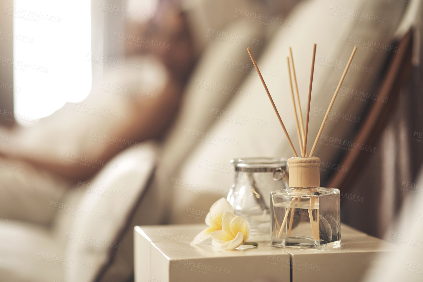 Buy stock photo Still life closeup of a tranquil spa arrangement