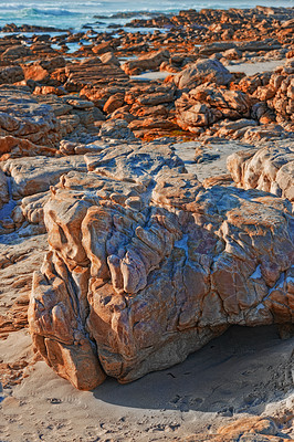 Buy stock photo Beach rocks - close to Cape Point,  South Africa