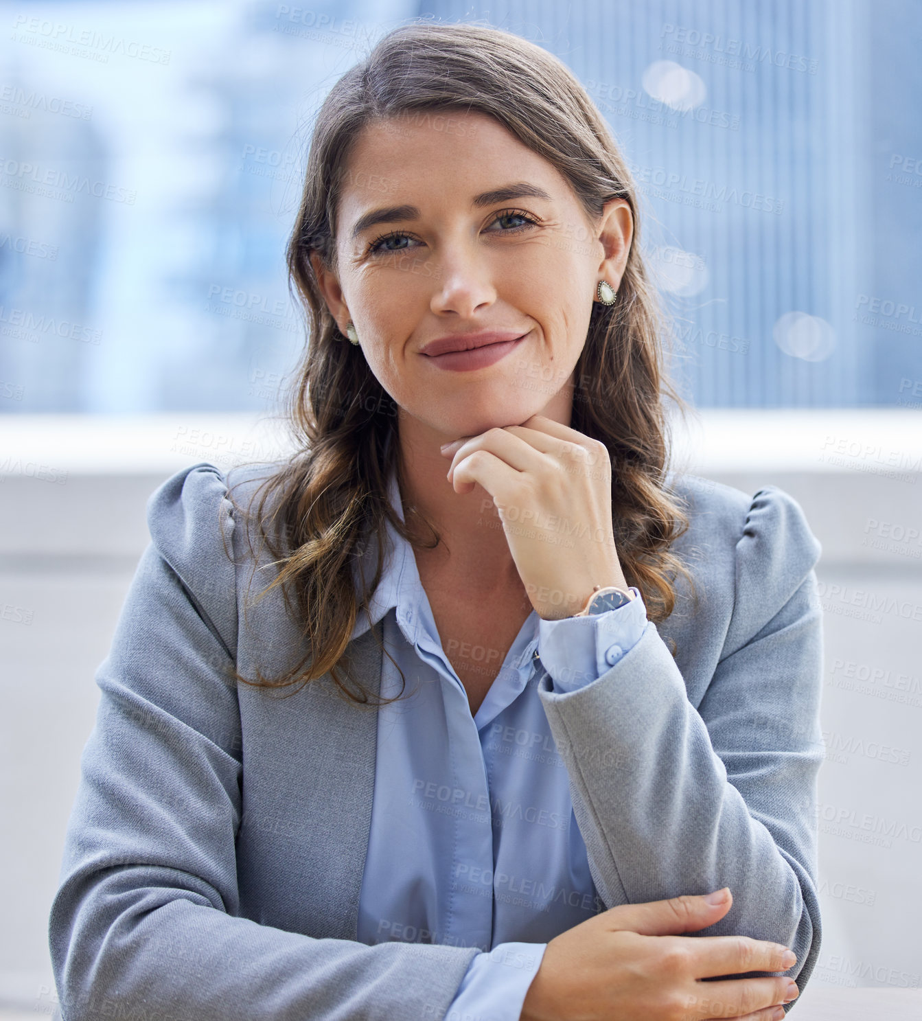 Buy stock photo Shot of a young businesswoman at work