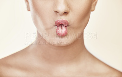Buy stock photo Closeup shot of a woman's mouth