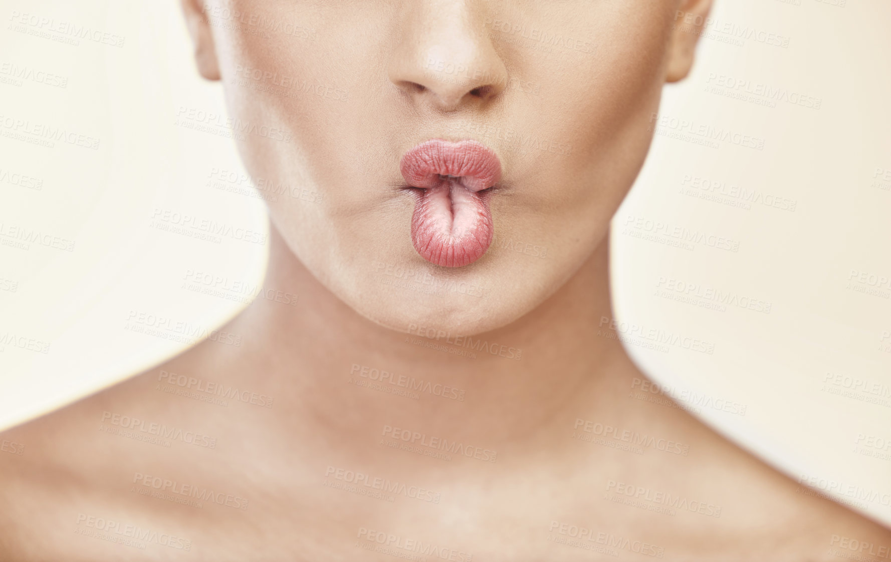 Buy stock photo Closeup shot of a woman's mouth