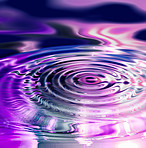 An artificially created abstract rippled pink world