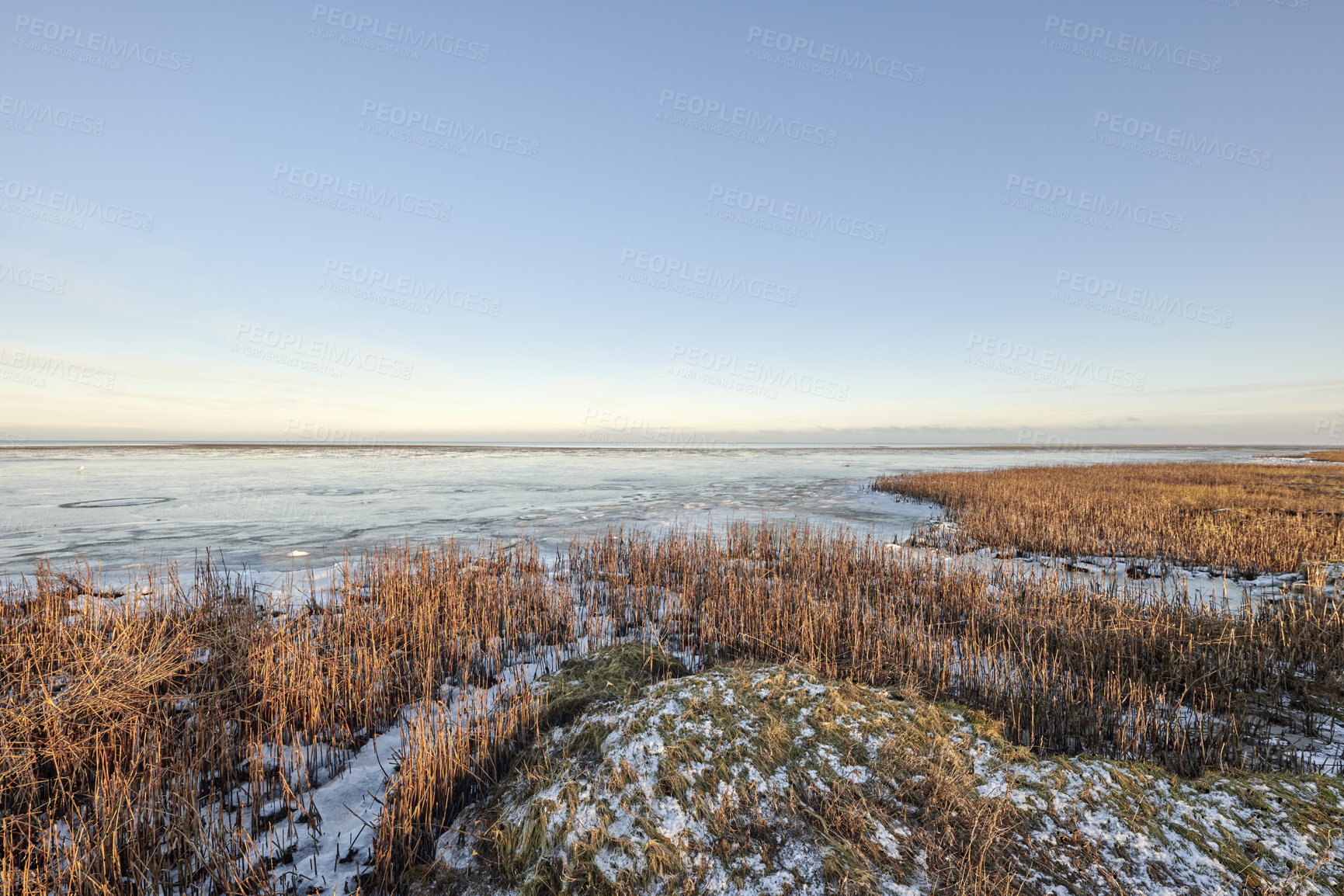 Buy stock photo Photos of Danish winter by the coast of Kattegat.