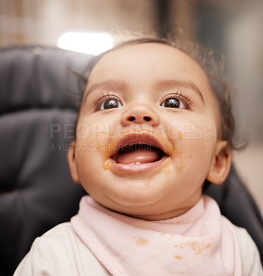 Buy stock photo Shot of an adorable baby girl smiling