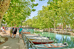 The medieval city of Annecy, July 2019, France