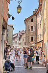 The medieval city of Annecy, July 2019, France