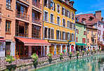 The medieval city of Annecy, July 2019, France