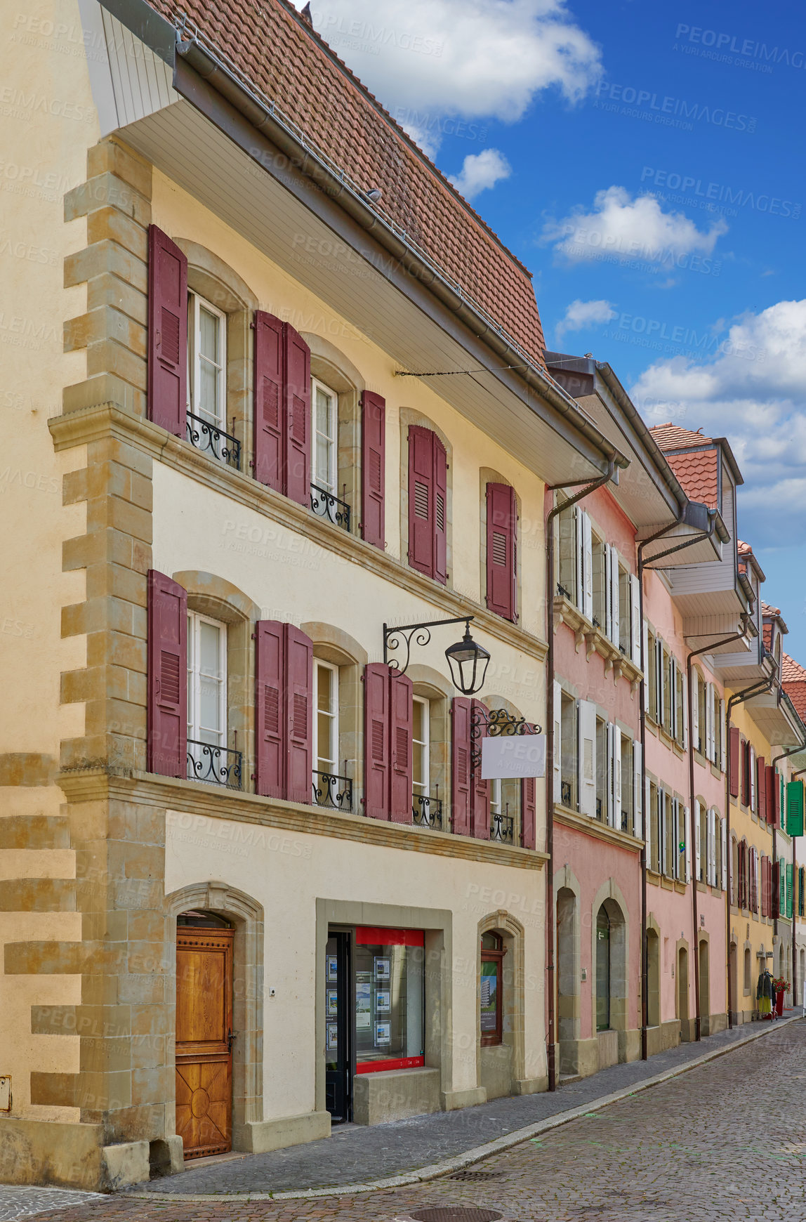 Buy stock photo Editorial: Annecy, France, July, 17, 2019: Houses and street life in the famous medieval part of the city of Annecy, Department of Upper Savoy, France.