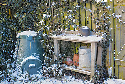 Buy stock photo Gardnerâs corner in wintertime