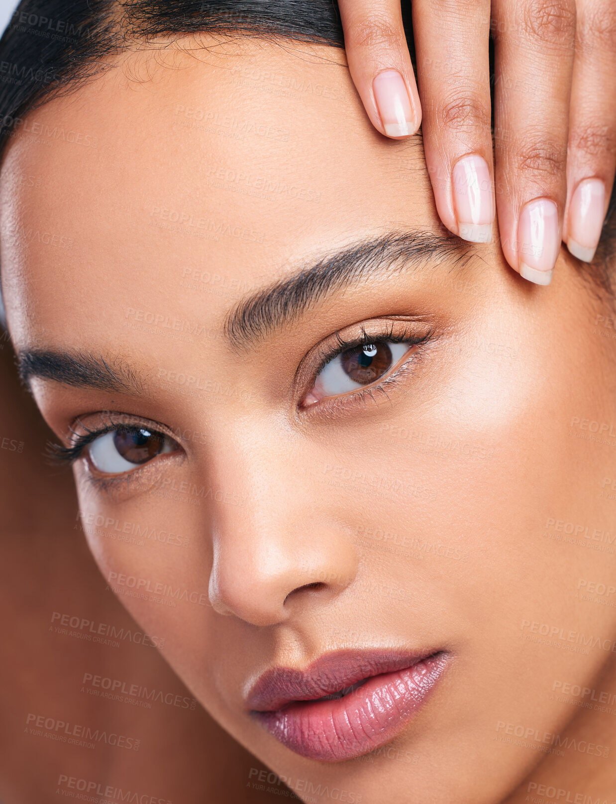 Buy stock photo Closeup portrait of an attractive young woman