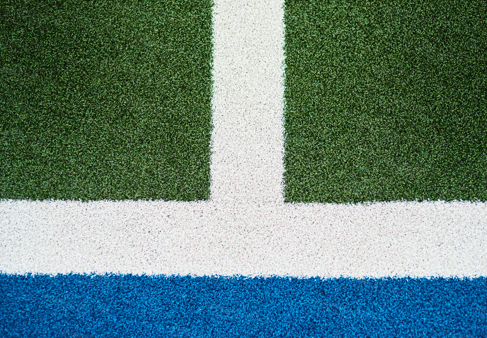 Buy stock photo Closeup shot of markings on a hockey field