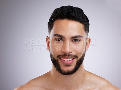 Buy stock photo Shot of a young man against a studio background