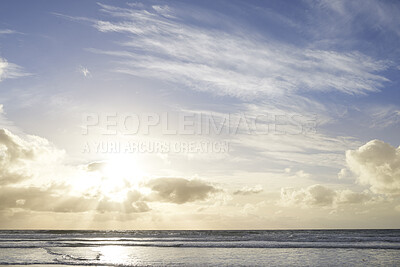 Buy stock photo Beach, coast and ocean