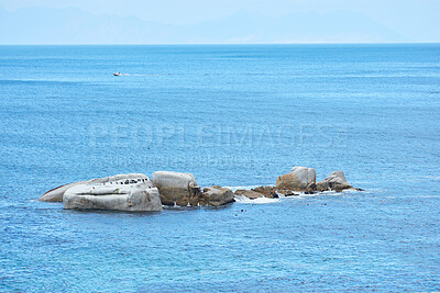 Buy stock photo Beach, coast and ocean