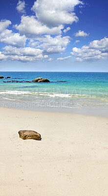 Buy stock photo Beach, coast and ocean