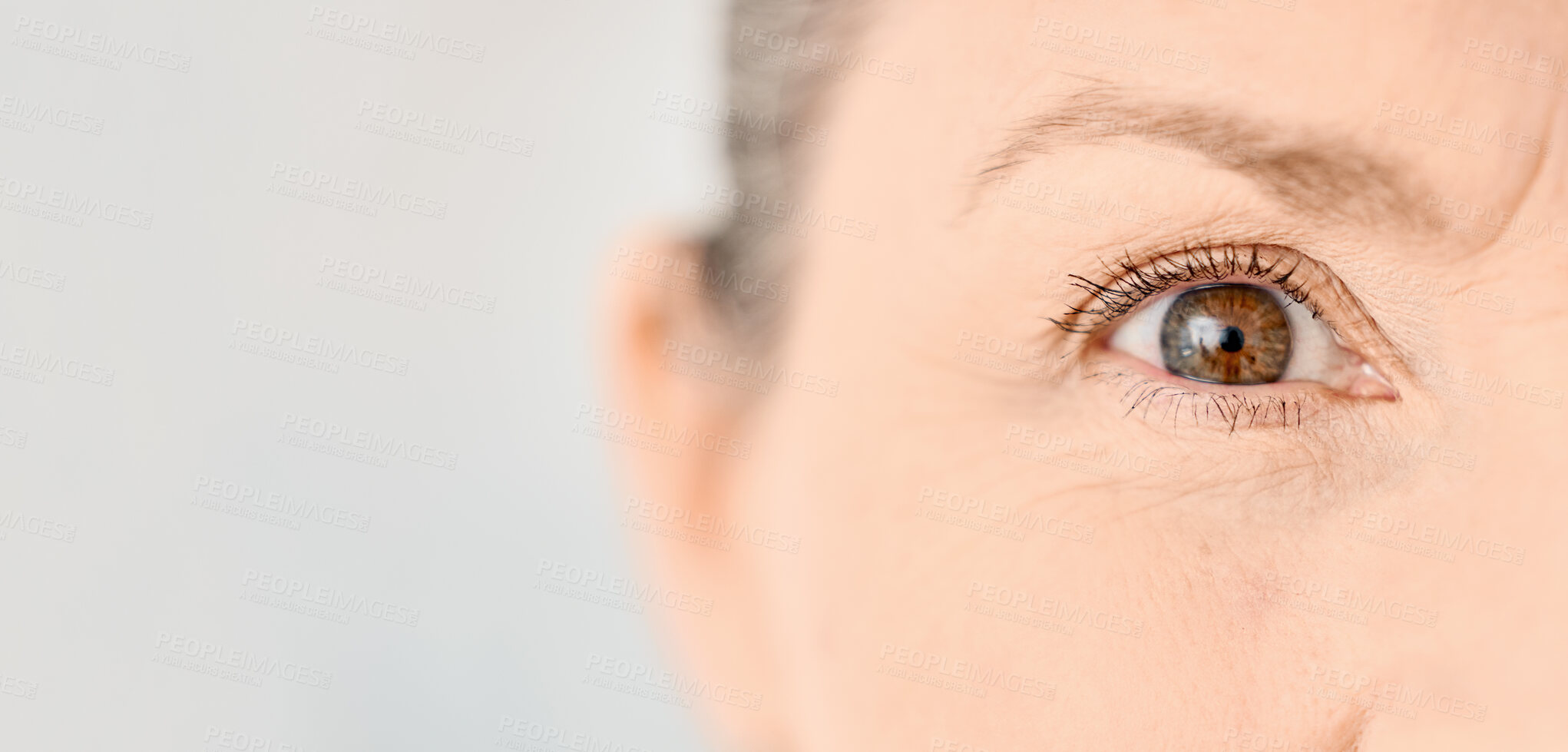 Buy stock photo Shot of a closeup of a dentists eye