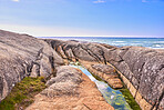 Rocky coastline of the CampÂ´s Bay, Western Cape