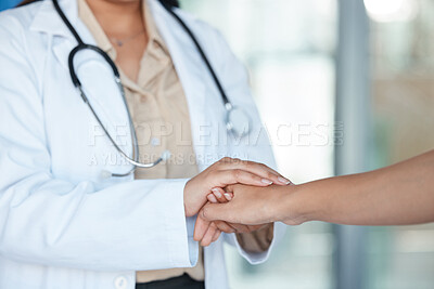 Buy stock photo Shot of a doctor giving a patient support