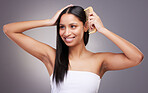 Brushing the scalp stimulates hair growth