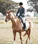 She loves horseriding