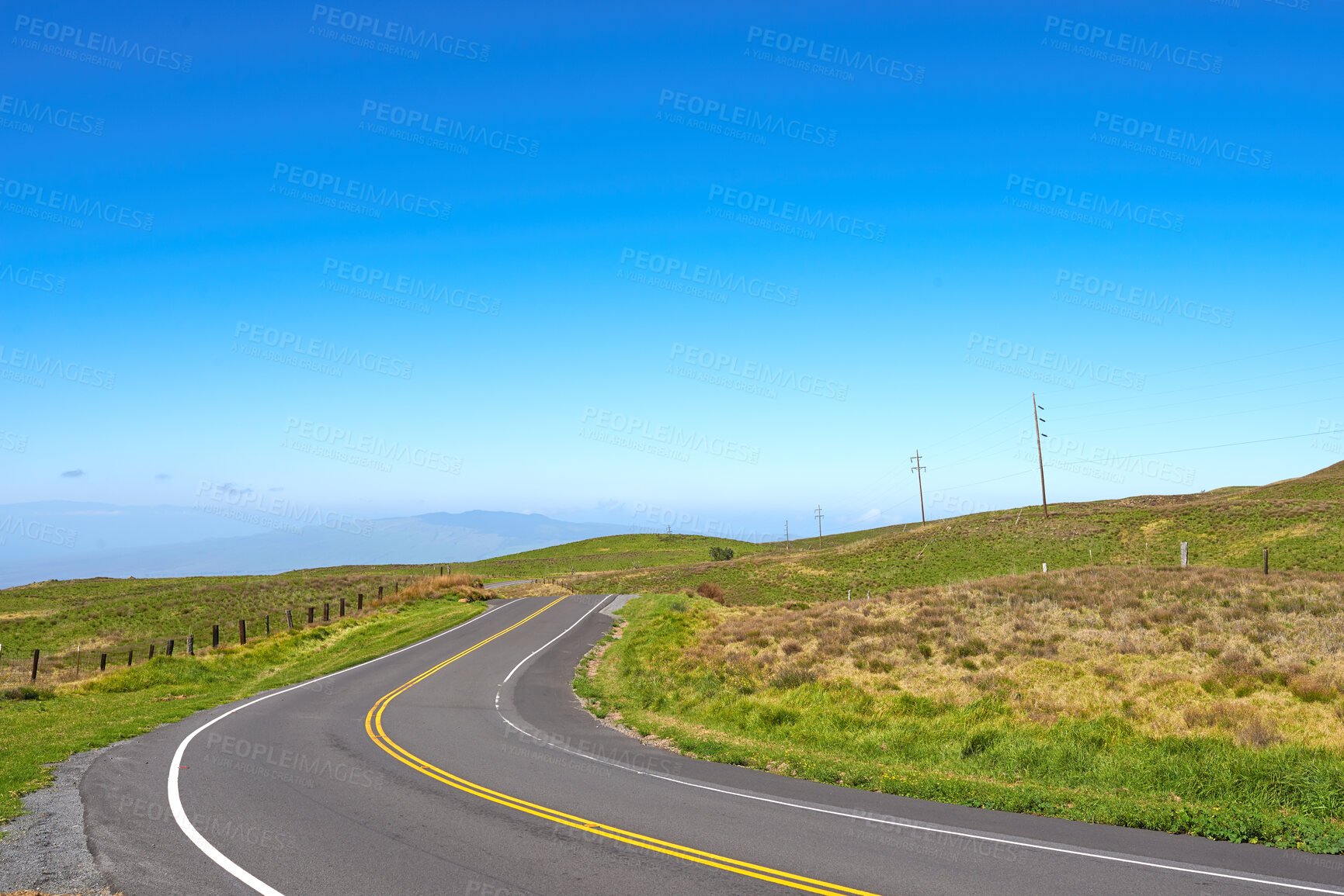 Buy stock photo A road from here to there