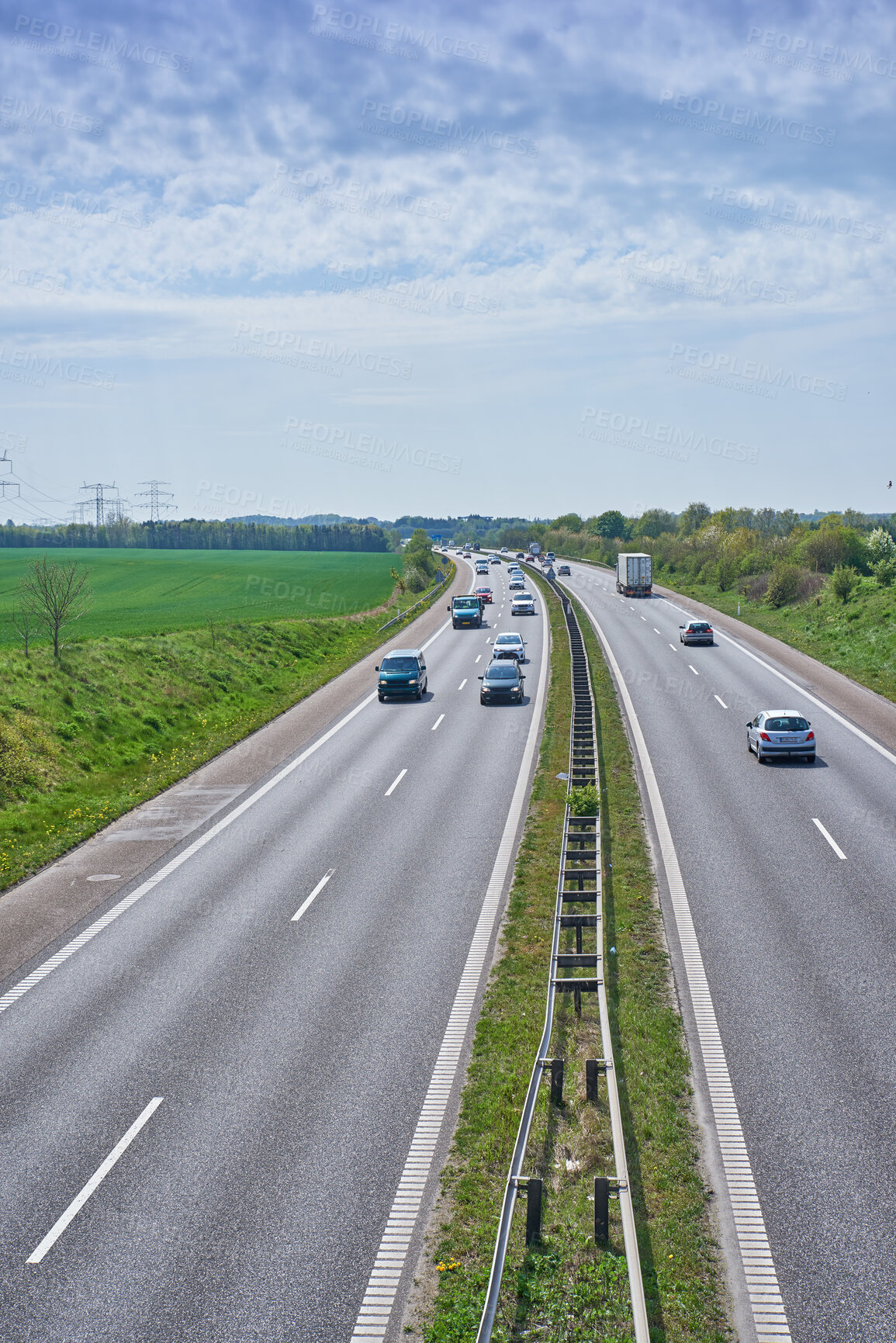 Buy stock photo A road from here to there