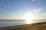 Calm beach and sea