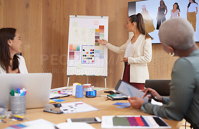 Buy stock photo Shot of a group of female designers working in an office