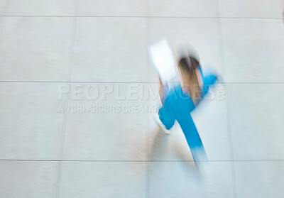Buy stock photo Shot of an unrecognizable doctor at a hospital