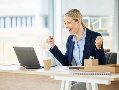 Business Woman celebrating her success. Support assistant cheering. Excited businesswoman working in a call center. Customer service agent wearing a headset, cheering with joy.