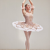 Beautiful Dancer in Strange Pose Stock Image - Image of teen