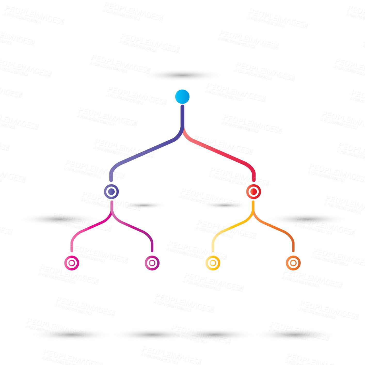 Buy stock photo Illustration, diagram and connection chart with timeline for infographic information, design and presentation for business. Template, data analysis and icon isolated on a png transparent background