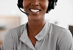 Call center, customer support and telemarketing with a woman consultant consulting on call with a headset. Crm, sales and contact us with a female employee working at a help desk in her office