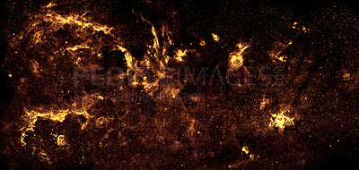 Buy stock photo Galaxy, space and universe nebula in solar system, milky way and night sky for stars science and fantasy background. Abstract zoom of gold star explosion, hydrogen pattern texture in nature research