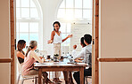 Presentation, strategy and planning with business people in meeting with manager for conference, collaboration and project management. Leadership, training and marketing with employees for goals idea