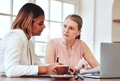 Buy stock photo Mentor, leader and business woman coaching a young employee at new job via leadership and communication skills. Development, planning and project manager working, training and mentoring sales worker