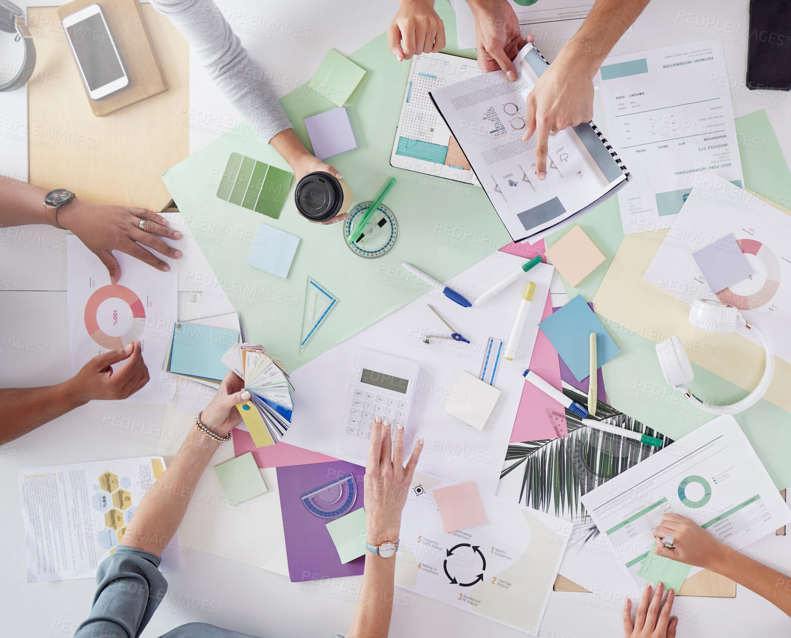 Buy stock photo Shot of a group of creative businesspeople having a meeting