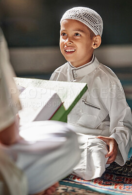 muslim boy reading quran