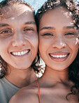 Portrait, selfie and couple at a outdoor for travel, fun and bond, happy and relax while having fun together. Social media, influencer and man with woman for profile picture, photo or blog update