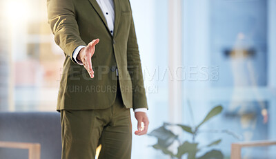 Buy stock photo B2b, job interview or businessman shaking hands in deal, collaboration meeting or startup project partnership. Success, CEO or handshake for sales goals, bonus target or hiring agreement in office