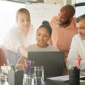 Laptop Collaboration And Meeting With A Business Team Working Together laptop-collaboration-and-meeting-with-a-business-team-working-together
